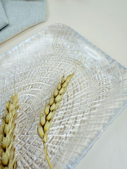 Блюдо прямоугольное 26.5*12.5 см прозрачное IVV (реплика) OLS-8233.1