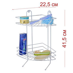 _Полка угловая 2-х секционная (23*23*41,5см) белая, арт. АЛТ10