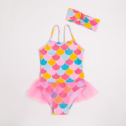 Купальник для девочки слитный MINAKU с повязкой, розовый, рост 110-116 см