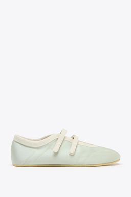 SATIN EFFECT TOPSTITCHED BALLERINAS - Zara фото 4