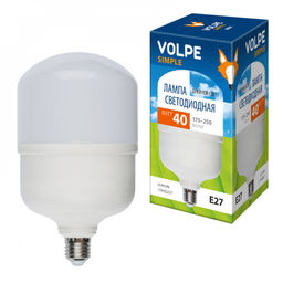 LED-M80-40W/DW/E27/FR/S Лампа светодиодная. Матовая. Серия Simple. Дневной свет (6500K). Картон. ТМ Volpe.