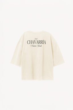 CAMISETA OVERSIZE FIT ESTAMPADO WILLY CHAVARRIA X ZARA / Blanco roto фото 2
