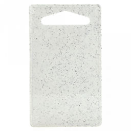 Доска разделочная пластмассовая "Точка" 24,5х14,5х0,4см, прямоугольная, защитный борт, с текстурой против скольжения продуктов, отверстие для подвешивания, серый, в т/у пленке (Китай)