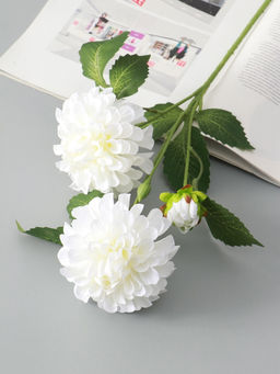 Цветы искусственные "Хризантема Бранхил черри" d-9 см 49 см, белый