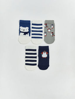 Desenli Erkek Bebek Soket ?orap 5li