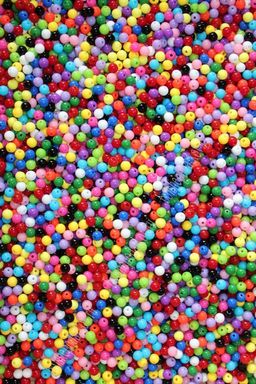 Бусинки пластиковые 6 мм*50 гр (SF-2507) голубой №15 - No name фото 2