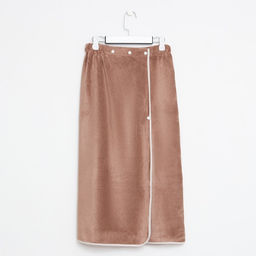 Полотенце-парео Этель для бани, цв. коричневый, 70*140 см, 100% п/э, 280 г/м2  фото 5