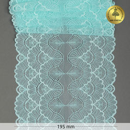 Кружево-стрейч KRUZHEVO арт.TBY.8034 шир.195мм цв.F201 мята уп.3м