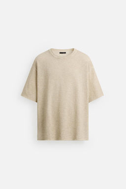 TEXTURED PRINT KNIT T-SHIRT - Zara фото 7