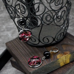 Серьги из муранского стекла RUBY DAWN LS2978