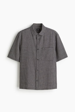 Camisa en mezcla de lino Oversized Fit