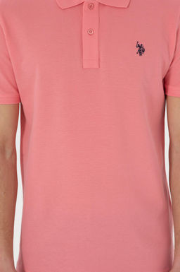 Erkek Slim Fit Polo Yaka Pembe Basic Ti__rt - U.s. polo assn фото 6