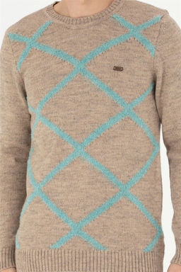 Мужской свитер песочного меланжа - U.s. polo assn фото 6