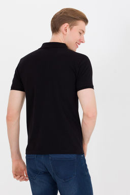 U. S. Polo Assn Мужская черная базовая футболка с воротником-поло - U.s. polo assn фото 5