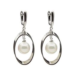 Серьги Чаровница майорка белая