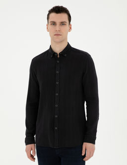 Siyah Regular Fit Uzun Kollu G_mlek