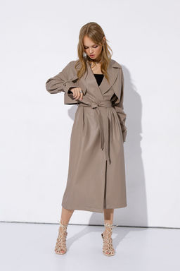 Плащ Pirs 4013 серо-бежевый