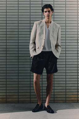 Pantalon corto de lino Regular Fit