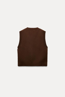 PLAIN KNIT VEST - Zara фото 6