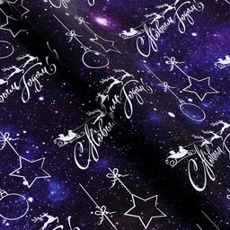 Бумага упаковочная глянцевая С новым годом, 70 х 100 см, 1 лист - UPAK LAND фото 2