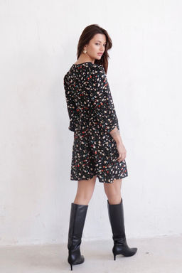 Martichelli Платье чёрное в цветок  фото 14