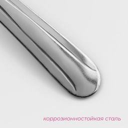 Цена за 12 шт. Ложка чайная Доляна Классик, длина 15.5 см, толщина 1.2 мм  фото 2