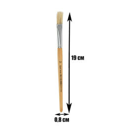 Цена за 10 шт. Кисть щетина № 10, плоская, ручка дерево (международный размер)