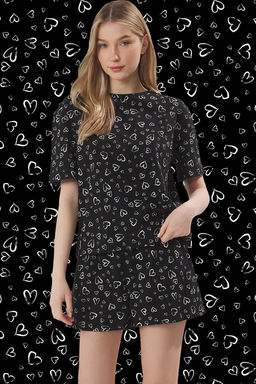 Trendyolmilla Siyah %100 Pamuklu Kalpli Sortlu Orme Pijama Tak?m? THMSS25PT00374