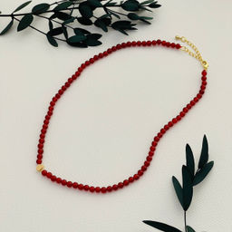 Бусы-Чокер из Сердолика со вставкой 42 см +