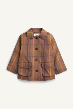 LIMITED EDITION CHECK WAXED COAT - Zara фото 5