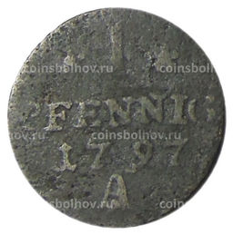 Монета 1 пфенниг 1797 года Германские государства  Пруссия