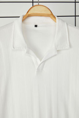 TRENDYOL MAN Ekru Regular/Normal Kesim Dokulu Basic Polo Yaka T-shirt TMNSS25PO00000 - Trendyolmilla фото 14