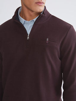 Fermuarl? Dik Yaka Erkek Sweatshirt