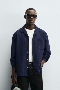COMFORT SEERSUCKER OVERSHIRT - Zara фото 2