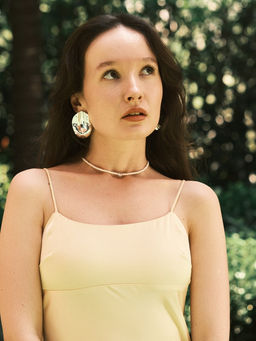 Серьги пластик Кофейное зерно, цвет серебро - Qf фото 4