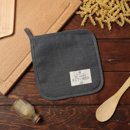 Прихватка Этель ECO grey, 19х19 см, 100% лён, 245 г/м2  фото 5