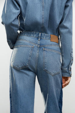 ZW COLLECTION STRAIGHT-LEG MID-RISE JEANS - Zara фото 4