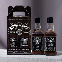 Подарочный набор ЧИСТОЕ СЧАСТЬЕ «Крутой мужик»: гель для душа и шампунь для волос, 2х250 мл