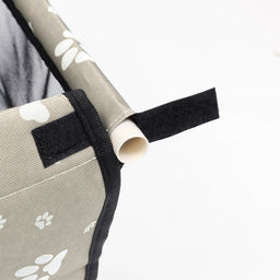 Автокресло для животных 40*30*25 см, серое с белыми лапками и косточками - Пижон фото 11