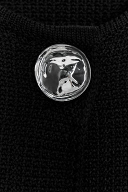 TEXTURED KNIT CARDIGAN WITH BUTTON - Zara фото 6