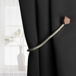 Цена за 2 шт. Подхват для штор Камушки, d = 3 46 см, цвет горчичный/пудровый - Арт узор фото 3