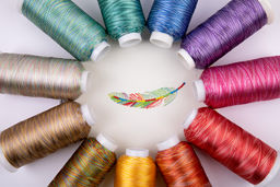 Нитки для вышивания Gamma мультиколор M120/2 100% вискоза 5000 я