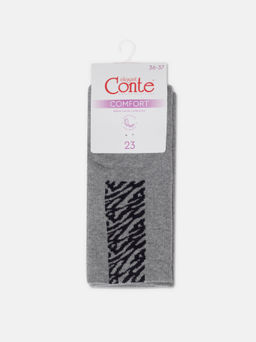 Цена за 2 пары. Носки Удлиненные CONTE COMFORT Носки женские (махровые) серый - Conte elegant фото 13