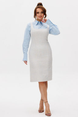Костюм BARBARA В223 бело-голубой