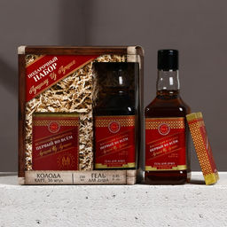 Подарочный набор Лучшему из лучших, гель для душа виски 250 мл и игральные карты, Чистое счастье