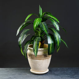 Горшок для цветов Веста, 10 л, d=29 см, h=30 см, керамика, с поддоном, бежевый