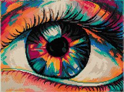 Кристальная (алмазная) мозаика ФРЕЯ ALPD-031 на подрамнике Глаз 40 х 30 см