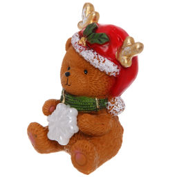 Фигурка новогодняя "Мишка со снежинкой" 11,5*11*15,5 см