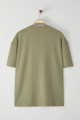 TRENDYOL MAN Lacivert Unisex Oversize/Genis Kesim Palmiye Patchli Interlok T-Shirt TMNSS25TS00024 - Trendyolmilla фото 7