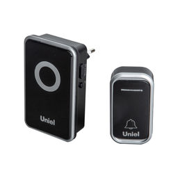 UDB-094W-R1T1-38S-BL/SL Звонок электронный, 220В. Радиус действия 150 м. Черный с серебристым. ТМ Uniel